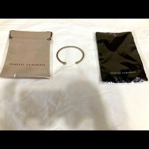 David Yurnam Cable Classics Bracelet with 18K Yellow Gold, 4mm